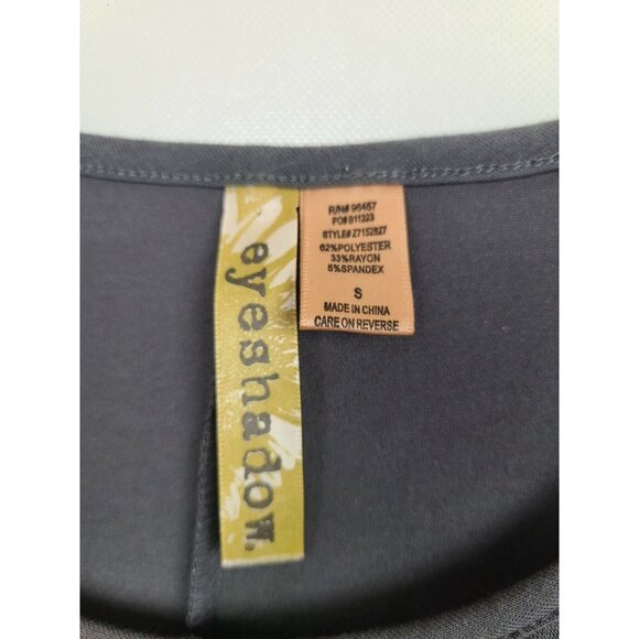 VTG Y2K Eyeshadow Womens Tunic Top Small Gray Sequined Dolman Sleeve Stretch - Picture 3 of 7